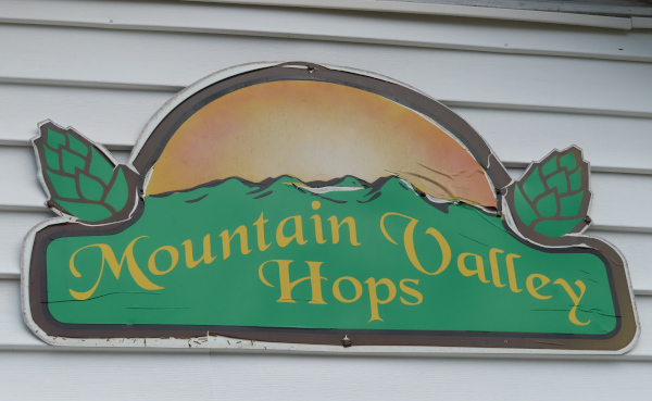 Mountain Valley Hops Sign